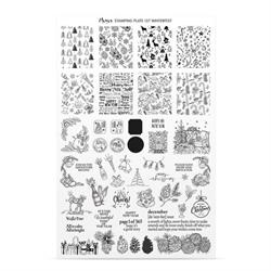 Winterfest Stamping Plade NO. 137, Inkl. TRY ON, Moyra